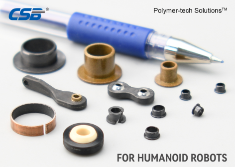 Plastic plain bearings for humanoid robots